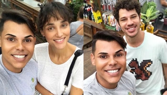 Fã junto com Débora Nascimento e José Loreto (Foto: Reprodução/Instagram) Fã junto com Débora Nascimento e José Loreto (Foto: Reprodução/Instagram)