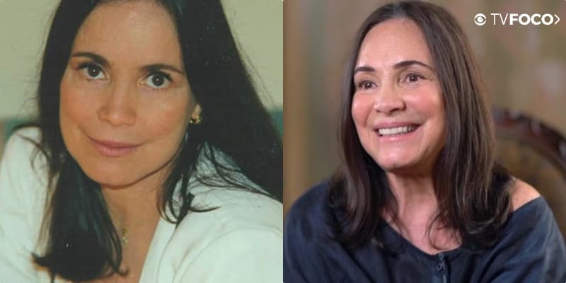 O Antes e Depois da atriz Regina Duarte na novela Por Amor O Antes e Depois da atriz Regina Duarte na novela Por Amor