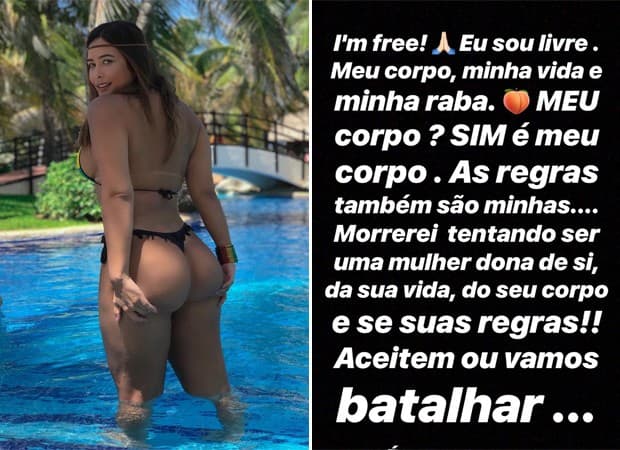 Geisy Arruda se revoltou com o comentário dos internautas (Foto: Reprodução/Instagram) Geisy Arruda se revoltou com o comentário dos internautas (Foto: Reprodução/Instagram)