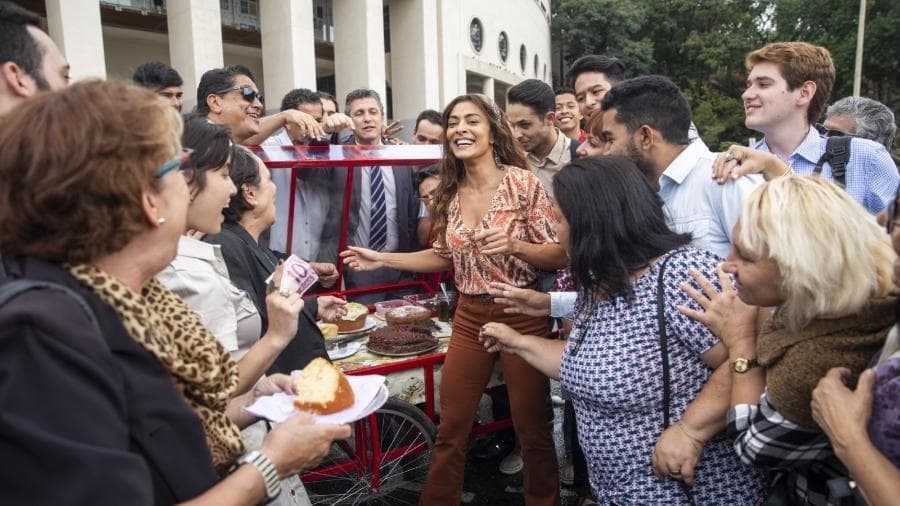 Juliana Paes durante gravações de A Dona do Pedaço (Foto: Divulgação) Juliana Paes durante gravações de A Dona do Pedaço (Foto: Divulgação)