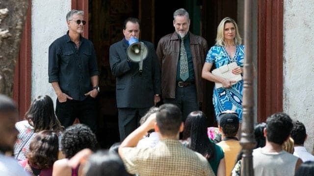 Sampaio, Olavo, Eurico e Marilda, em O Sétimo Guardião (Foto: Raquel Cunha/ Globo/ Divulgação) Sampaio, Olavo, Eurico e Marilda, em O Sétimo Guardião (Foto: Raquel Cunha/ Globo/ Divulgação)