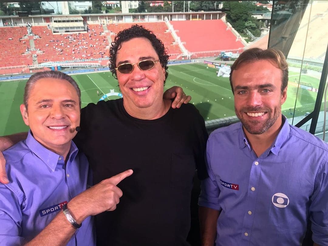 Luis Roberto, Casagrande e Roger integram o time da Globo (Foto: Reprodução/Instagram) Luis Roberto, Casagrande e Roger integram o time da Globo (Foto: Reprodução/Instagram)