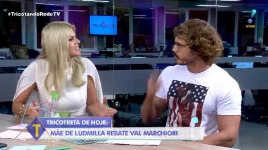 Humilhada por mãe de Ludmilla, Val Marchiori pede desculpas, mas se vinga e bate-boca ao vivo com apresentador