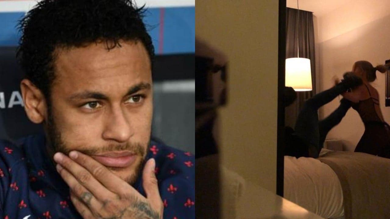 Neymar e a vítima (Foto: Reprodução) Neymar e a vítima (Foto: Reprodução)