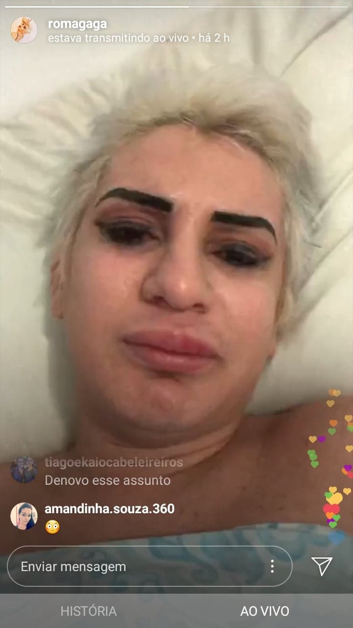 Artista famosa na internet, Romagaga fez uma live abaladíssimo hoje em sua conta no Instagram. Artista famosa na internet, Romagaga fez uma live abaladíssimo hoje em sua conta no Instagram.