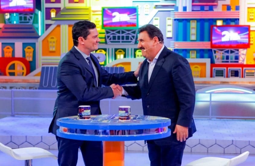 Ratinho recebe e entrevista o Ministro da Justiça Sérgio Moro nesta terça-feira (18)