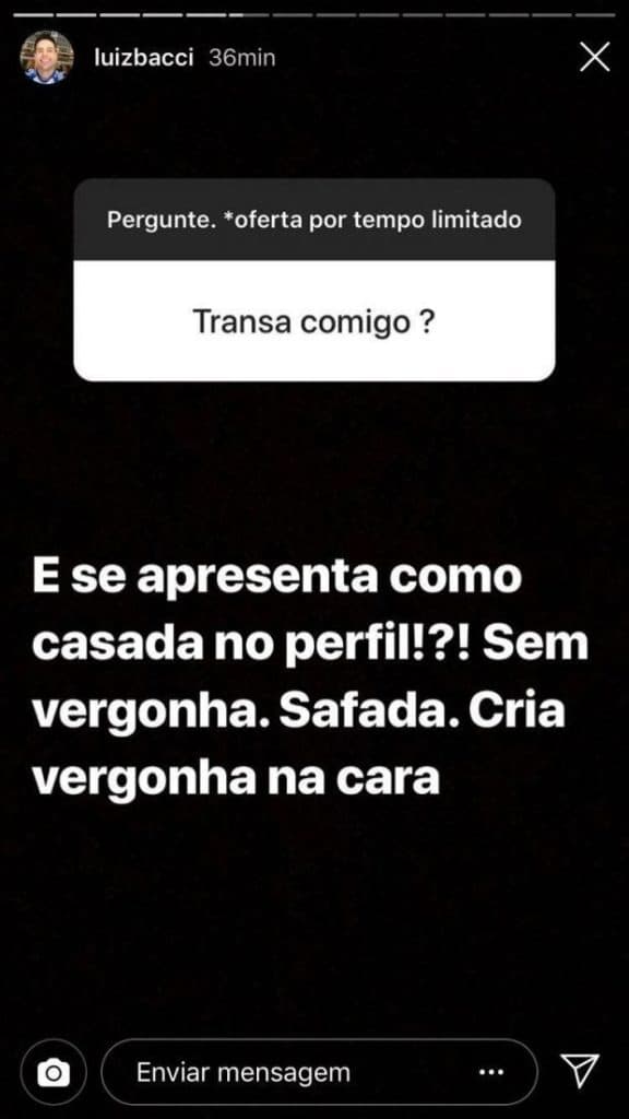 Stories Luis Bacci - Reprodução/Instagram Stories Luis Bacci - Reprodução/Instagram