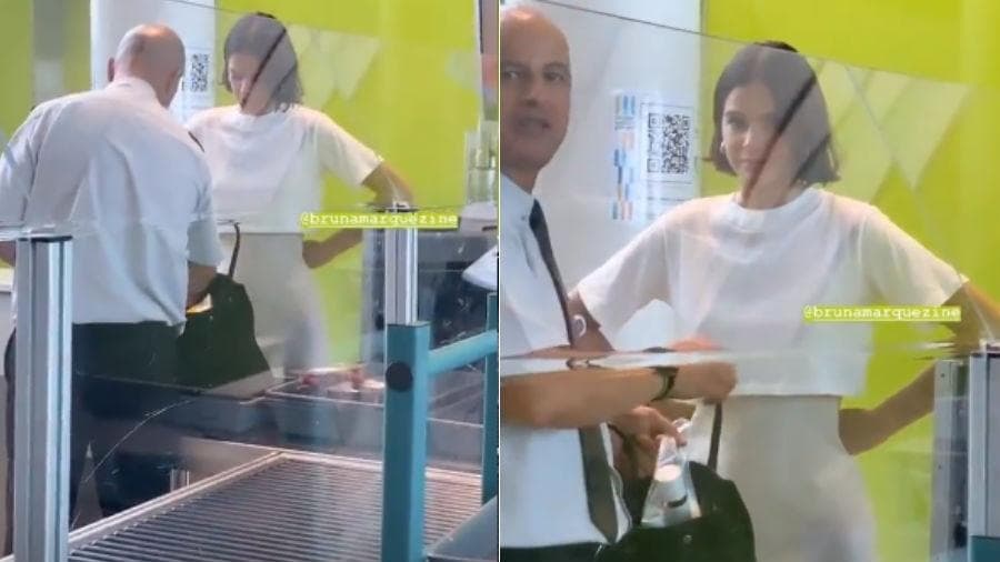 Bruna Marquezine é parada pela polícia na França, que abre bolsa da atriz e acha item inacreditável: "Por que sempre eu?"