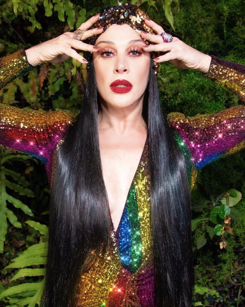 Claudia Raia escolheu o look para homenagear a 23º edição da Parada do Orgulho LGBT durante o Show dos Famosos — Foto: Reprodução/ Instagram Claudia Raia escolheu o look para homenagear a 23º edição da Parada do Orgulho LGBT durante o Show dos Famosos — Foto: Reprodução/ Instagram