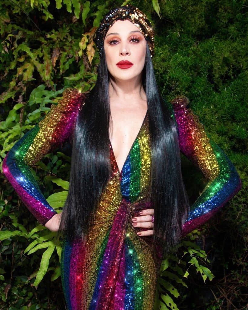 Claudia Raia escolheu o look para homenagear a 23º edição da Parada do Orgulho LGBT durante o Show dos Famosos — Foto: Reprodução/ Instagram Claudia Raia escolheu o look para homenagear a 23º edição da Parada do Orgulho LGBT durante o Show dos Famosos — Foto: Reprodução/ Instagram