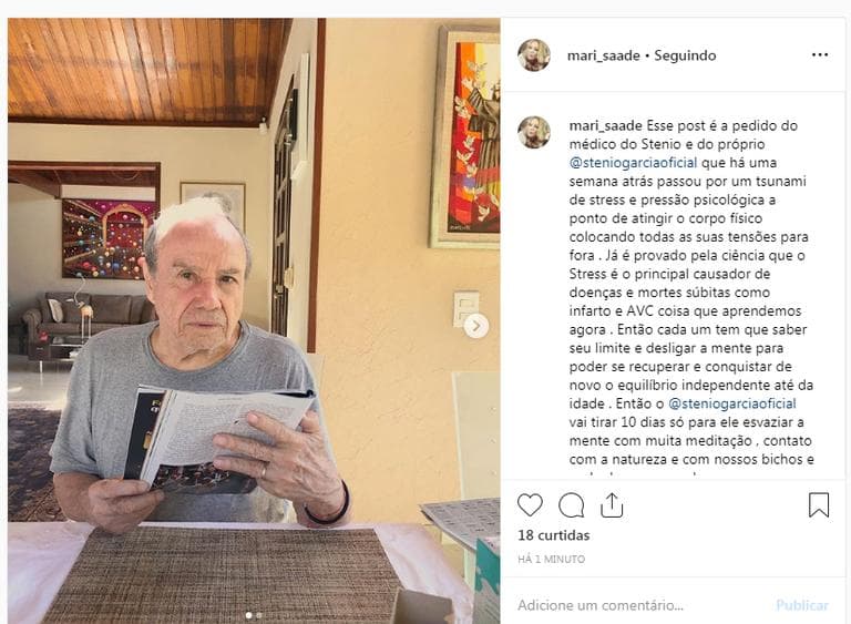 Stenio Gárcia surpreendeu ao ter saúde revelada e necessidade de isolamento Stenio Gárcia surpreendeu ao ter saúde revelada e necessidade de isolamento
