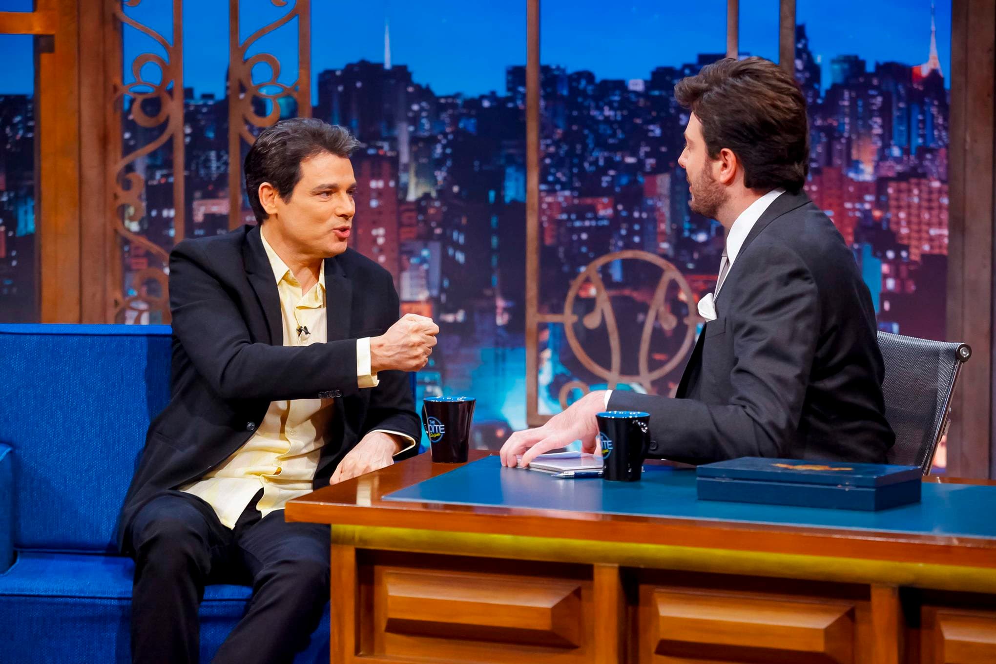 Celso Portiolli falou de Angélica no programa The Noite, do SBT (Foto: Divulgação) Celso Portiolli falou de Angélica no programa The Noite, do SBT (Foto: Divulgação)