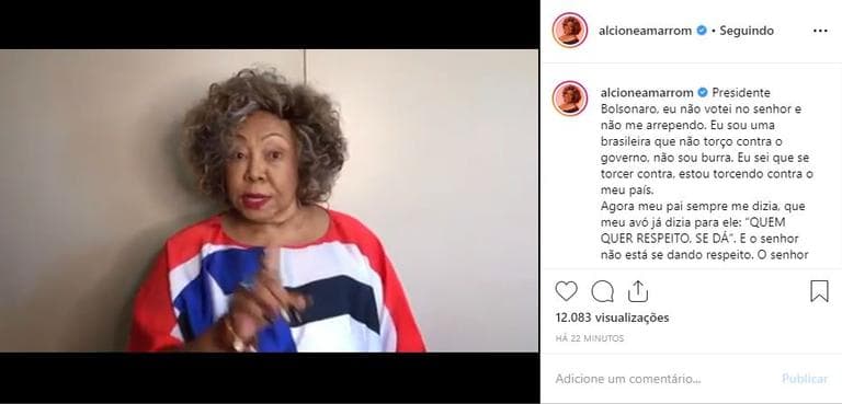 Alcione compra briga com Bolsonaro: ''Respeite o povo nordestino'' (Foto: Divulgação) Alcione compra briga com Bolsonaro: ''Respeite o povo nordestino'' (Foto: Divulgação)