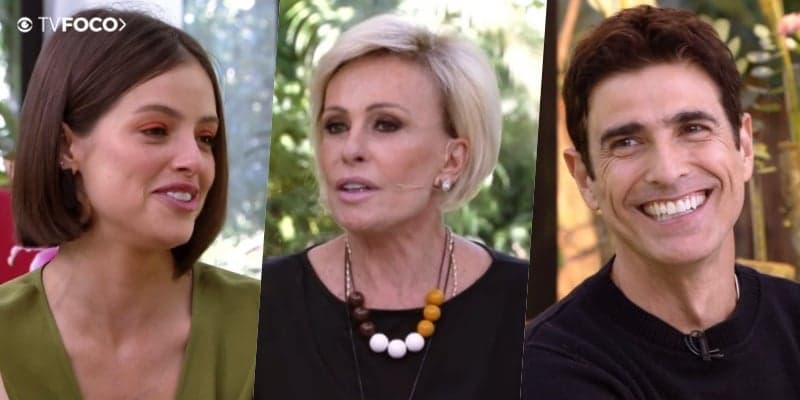 Ana Maria Braga quebra o protocolo para arrancar segredo de Agatha Moreira e Reynaldo Gianecchini no Mais Você
