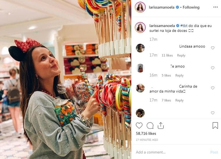 Larissa Manoela surpreende ao aparecer ostentando riqueza em loja de doces (Foto: Reprodução) Larissa Manoela surpreende ao aparecer ostentando riqueza em loja de doces (Foto: Reprodução)