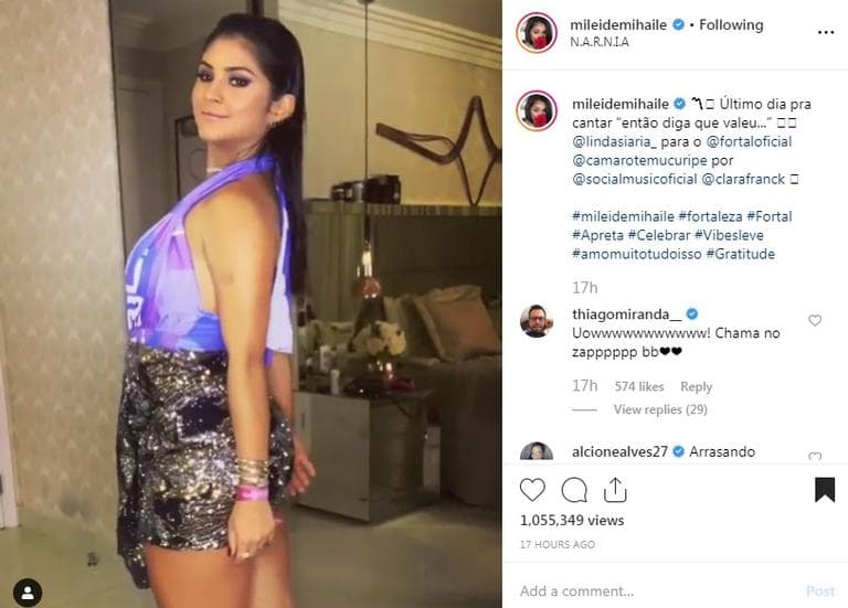 Logo após o anúncio de seu termino, Mileide Mihaile surgiu deslumbrante com um vestididinho todo brilhante e muito feliz em outro clique com o amor de sua vida, o filho (Foto: Reprodução) Logo após o anúncio de seu termino, Mileide Mihaile surgiu deslumbrante com um vestididinho todo brilhante e muito feliz em outro clique com o amor de sua vida, o filho (Foto: Reprodução)