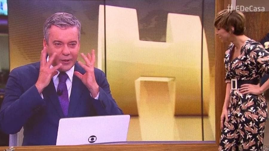 O jornalista Roberto Kovalik em diálogo com Ana Furtado (Foto: Reprodução) O jornalista Roberto Kovalik em diálogo com Ana Furtado (Foto: Reprodução)