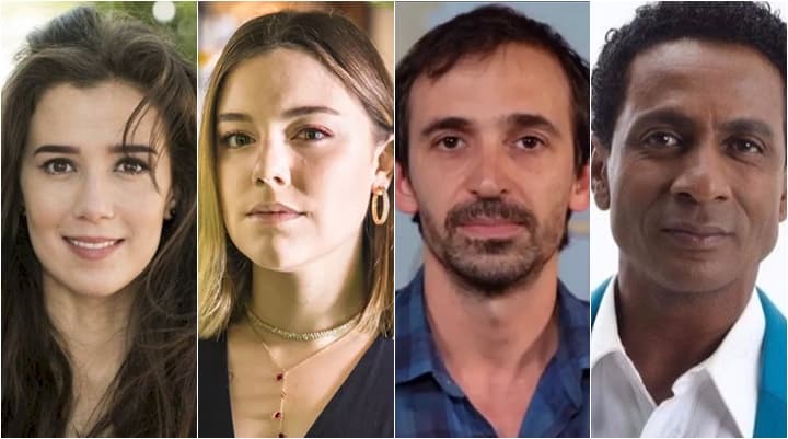 Marjorie Estiano, Alice Wegmann, Júlio Andrade e Luís Miranda deixam o elenco de O Selvagem da Ópera, na Globo. (Foto: Montagem/Divulgação) Marjorie Estiano, Alice Wegmann, Júlio Andrade e Luís Miranda deixam o elenco de O Selvagem da Ópera, na Globo. (Foto: Montagem/Divulgação)