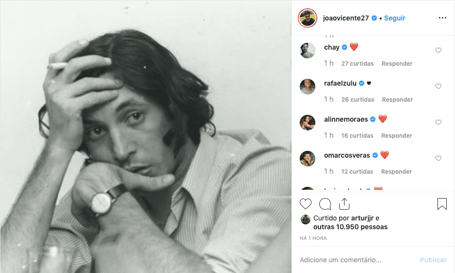 Post feito pelo ator em homenagem ao seu pai. Foto: Reprodução/Instagram Post feito pelo ator em homenagem ao seu pai. Foto: Reprodução/Instagram
