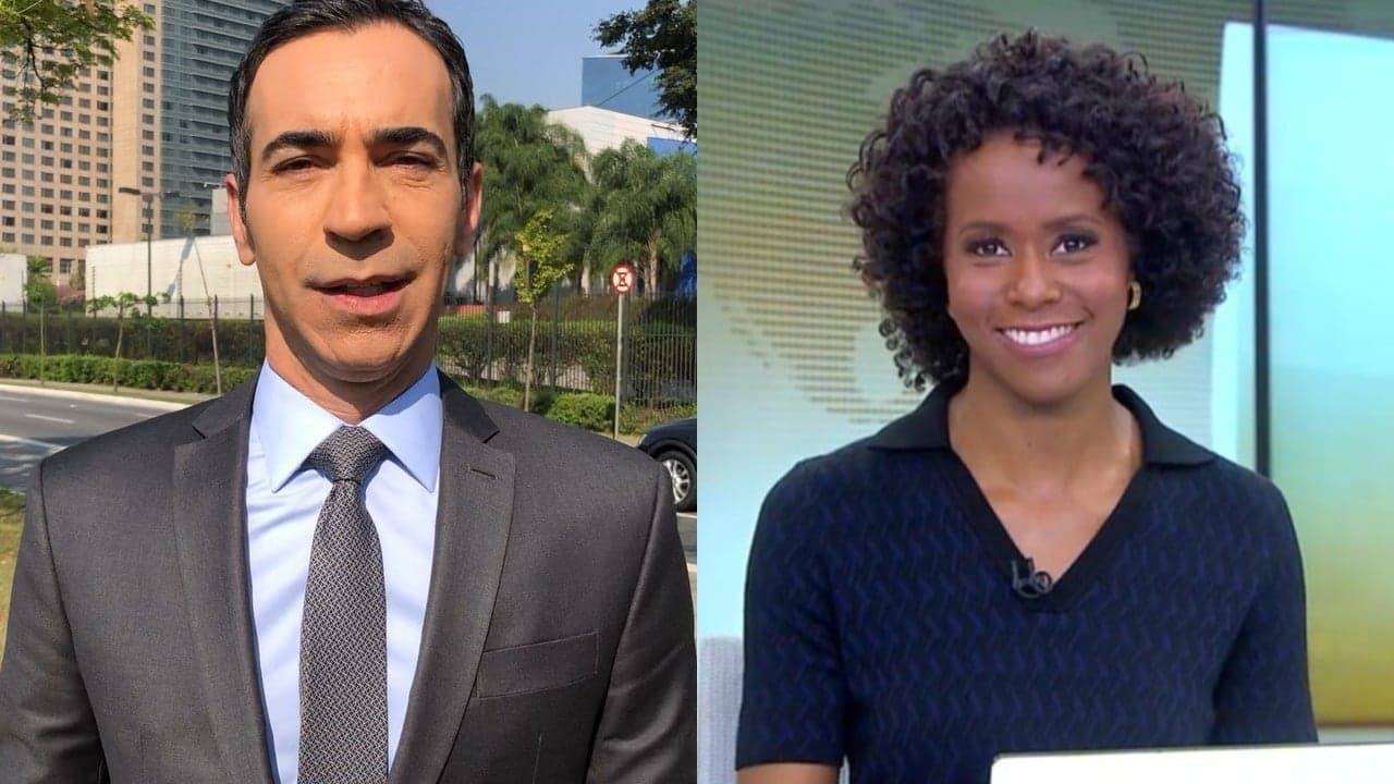 César Tralli e Maju Coutinho (Foto: Reprodução/Montagem TV Foco) César Tralli e Maju Coutinho (Foto: Reprodução/Montagem TV Foco)