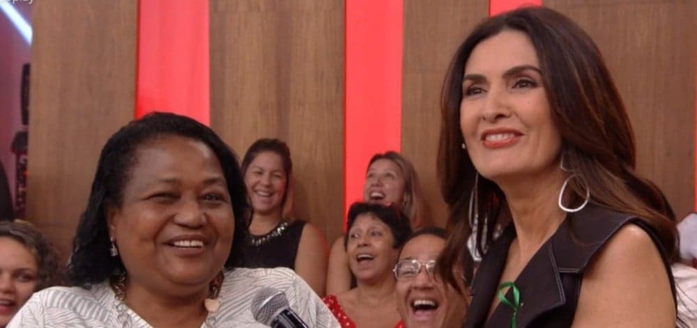 Fátima Bernardes no Encontro desta segunda-feira (Foto: Divulgação) Fátima Bernardes no Encontro desta segunda-feira (Foto: Divulgação)