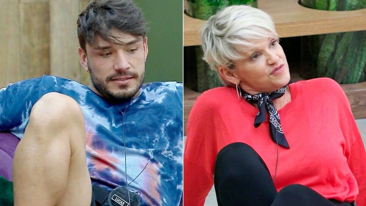 Lucas Viana e Andréa de Nóbrega estão em pé de guerra em A Fazenda 11 (Foto: Montagem) Lucas Viana e Andréa de Nóbrega estão em pé de guerra em A Fazenda 11 (Foto: Montagem)