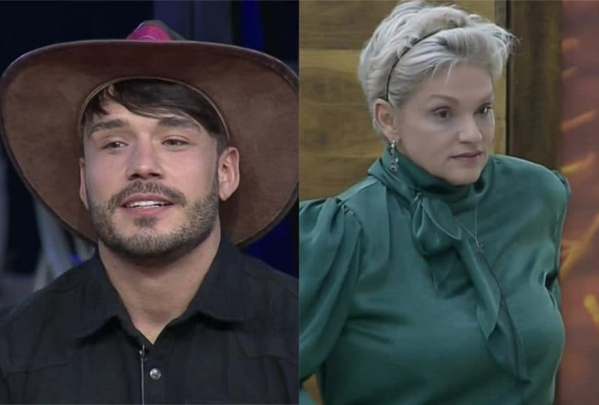 Andréa de Nóbrega e Lucas Viana que é acusado de agressão em A Fazenda 11 (Montagem: TV Foco) Andréa de Nóbrega e Lucas Viana que é acusado de agressão em A Fazenda 11 (Montagem: TV Foco)