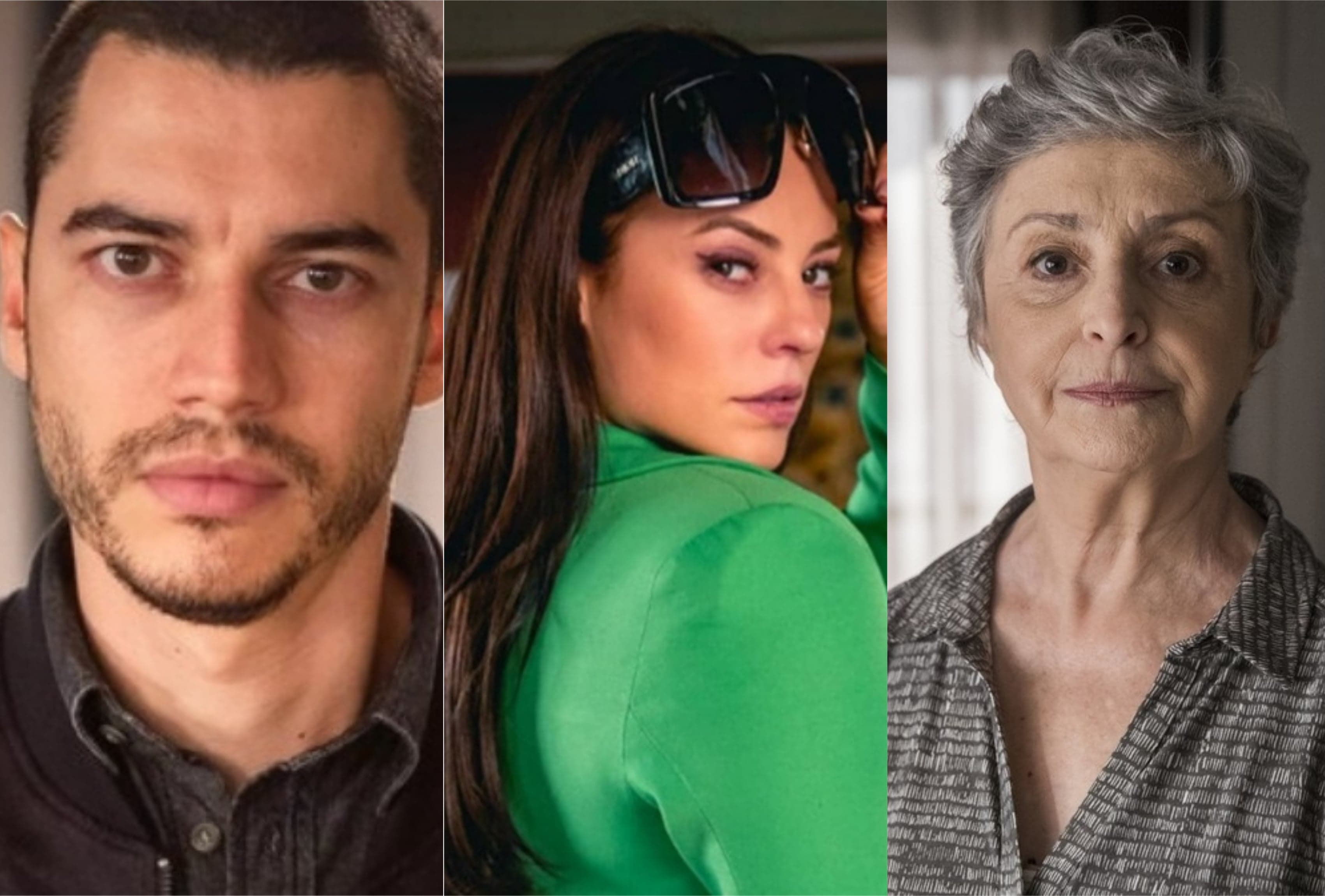 Camilo (Lee Taylor), Vivi Guedes (Paolla Oliveira) e Berta (Ana Lucia Torre) em A Dona do Pedaço Camilo (Lee Taylor), Vivi Guedes (Paolla Oliveira) e Berta (Ana Lucia Torre) em A Dona do Pedaço