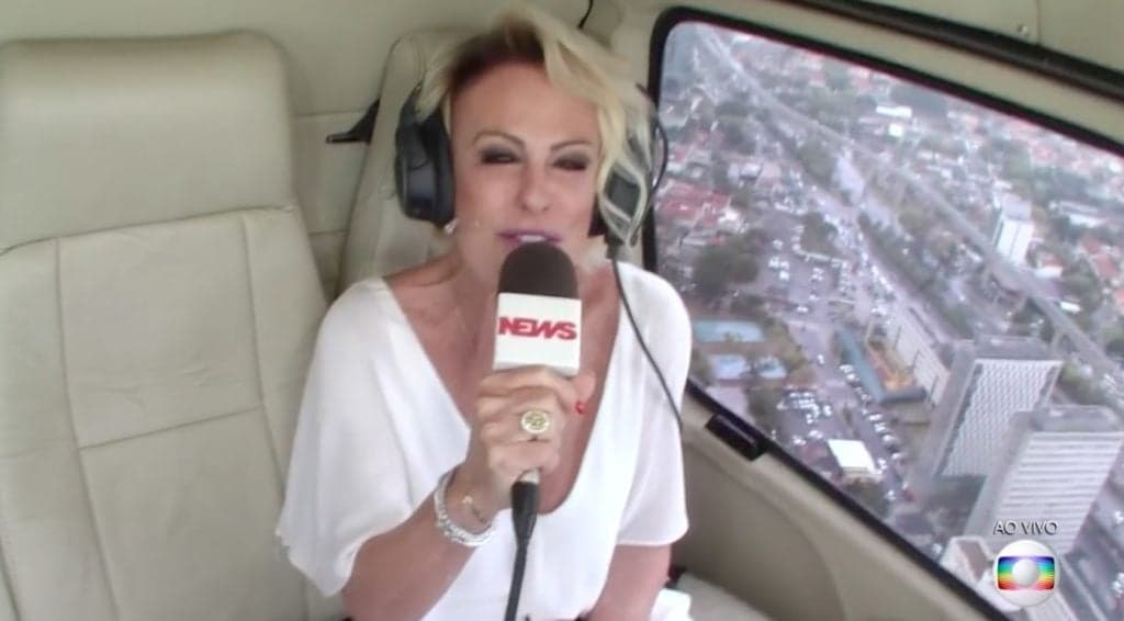 Ana Maria Braga chega de helicóptero e chora ao vivo ao retornar para São Paulo: "Prometi que não ia chorar"