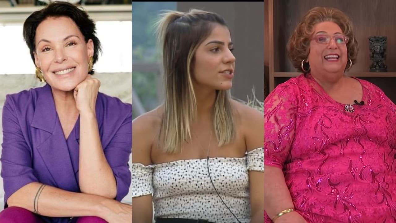 Carolina Ferraz, Hariany Almeida e Mamma Bruschetta (Foto: Reprodução/Montagem TV Foco) Carolina Ferraz, Hariany Almeida e Mamma Bruschetta (Foto: Reprodução/Montagem TV Foco)