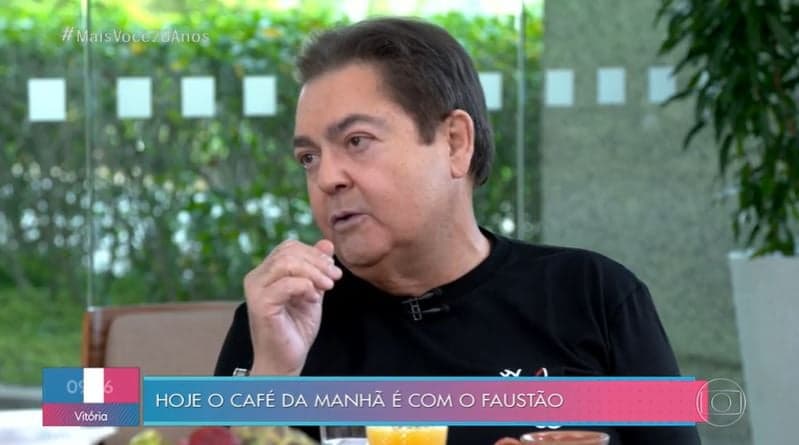 Faustão fez brincadeira curiosa no Mais Você (Foto: Reprodução/Globoplay) Faustão fez brincadeira curiosa no Mais Você (Foto: Reprodução/Globoplay)