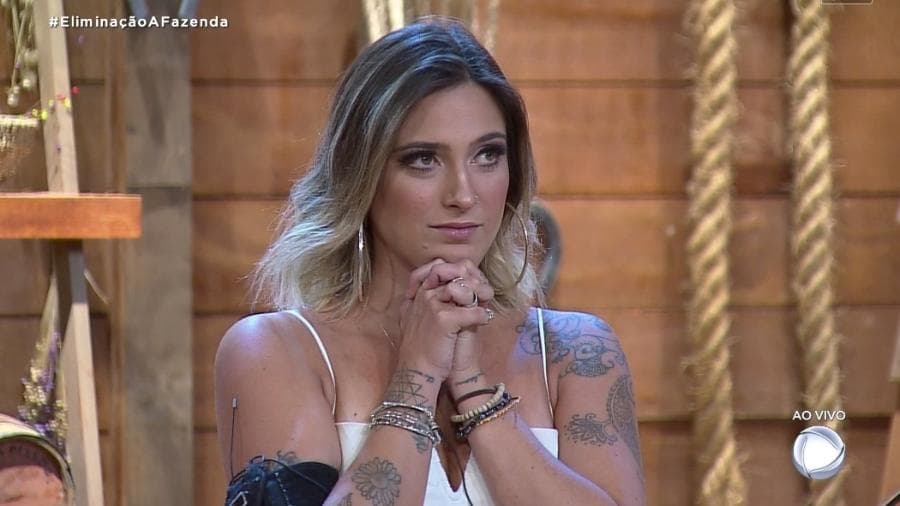 Tati Dias não falou o que planejou dizer sobre Bifão em sua eliminação de A Fazenda 11 (Reprodução: PlayPlus) Tati Dias não falou o que planejou dizer sobre Bifão em sua eliminação de A Fazenda 11 (Reprodução: PlayPlus)