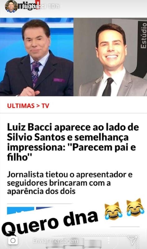 Luiz Bacci falou sobre sua semelhança com Silvio Santos Luiz Bacci falou sobre sua semelhança com Silvio Santos