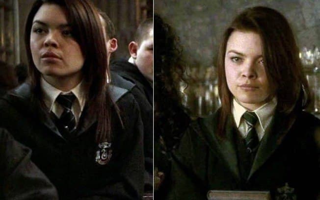 Scarlett Byrne como Pansy Parkinson em Harry Potter (Foto: Reprodução) Scarlett Byrne como Pansy Parkinson em Harry Potter (Foto: Reprodução)