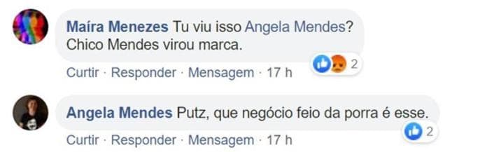 Angela Mendes é a filha mais velha de Chico Mendes e não gostou de ver o ex-BBB Vanderson Brito assumindo a presidência do instituto (Foto: Reprodução/Facebook) Angela Mendes é a filha mais velha de Chico Mendes e não gostou de ver o ex-BBB Vanderson Brito assumindo a presidência do instituto (Foto: Reprodução/Facebook)