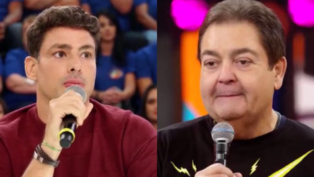 Cauã Reymond é questionado por Faustão sobres as cenas quentes nas novelas (Imagem Reprodução) Cauã Reymond é questionado por Faustão sobres as cenas quentes nas novelas (Imagem Reprodução)