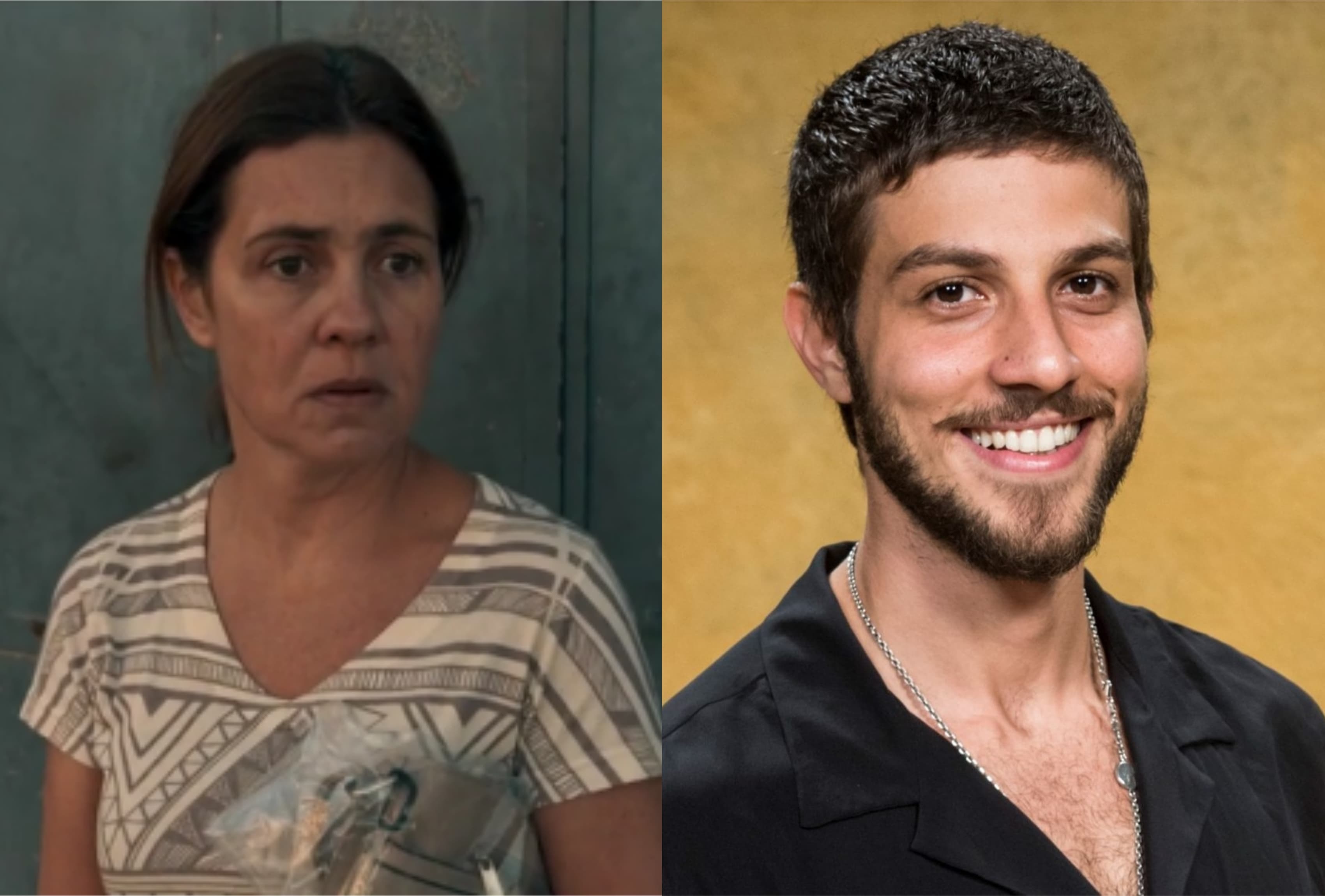 Adriana Esteves e Chay Suede estão em Amor de Mãe da Globo (Montagem: TV Foco) Adriana Esteves e Chay Suede estão em Amor de Mãe da Globo (Montagem: TV Foco)