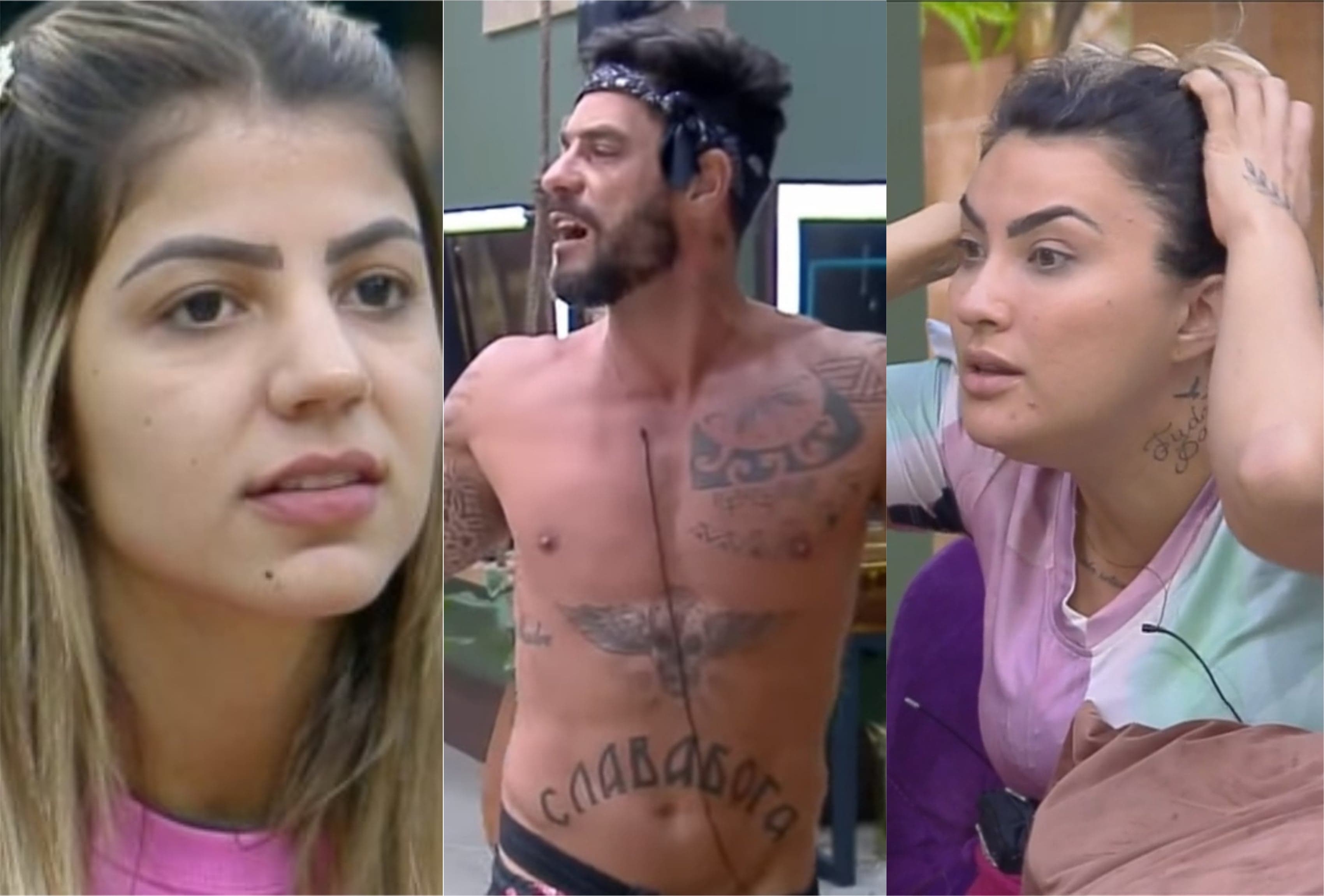 Hariany Almeida fala de Diego Grossi para Thayse Teixeira em A Fazenda, o reality rural da Record (Montagem: TV Foco) Hariany Almeida fala de Diego Grossi para Thayse Teixeira em A Fazenda, o reality rural da Record (Montagem: TV Foco)