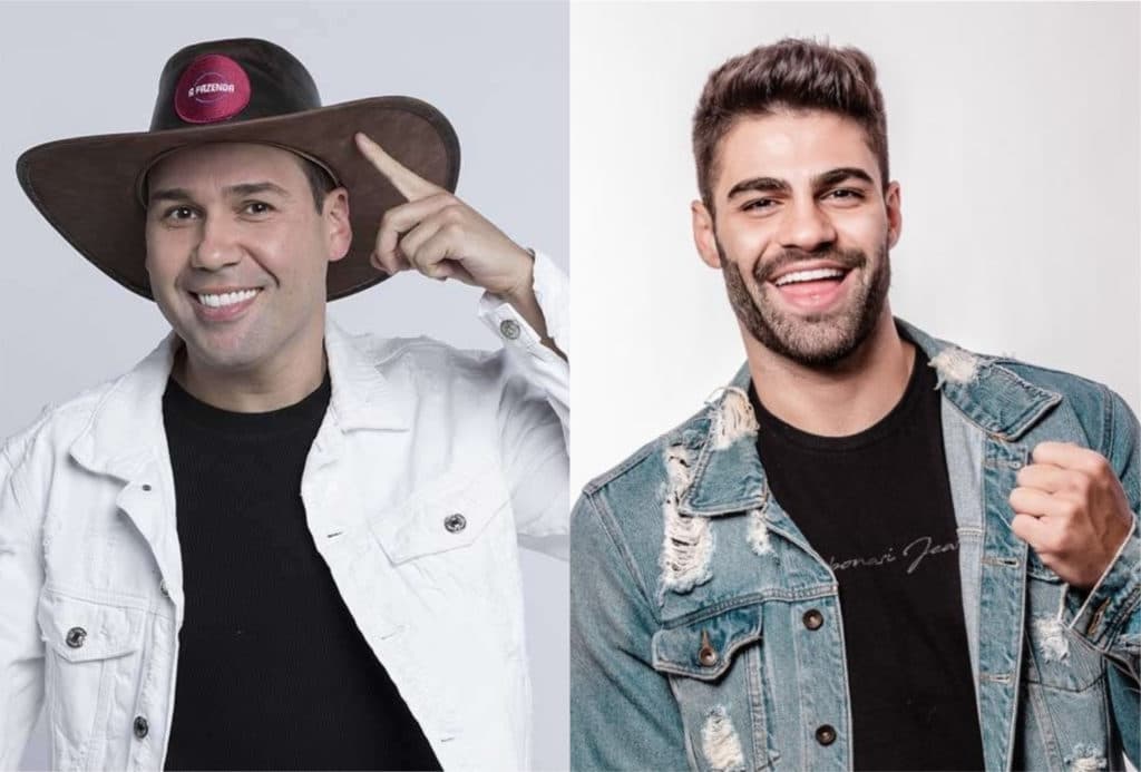 Viny Vieira e Netto se enfrentam na Roça de A Fazenda 11 da Record (Montagem: TV Foco) Viny Vieira e Netto se enfrentam na Roça de A Fazenda 11 da Record (Montagem: TV Foco)