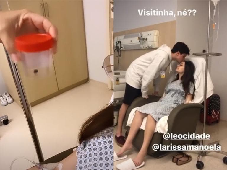 Larissa Manoela faz primeira aparição após cirurgia nesta terça (Foto: Reprodução) Larissa Manoela faz primeira aparição após cirurgia nesta terça (Foto: Reprodução)