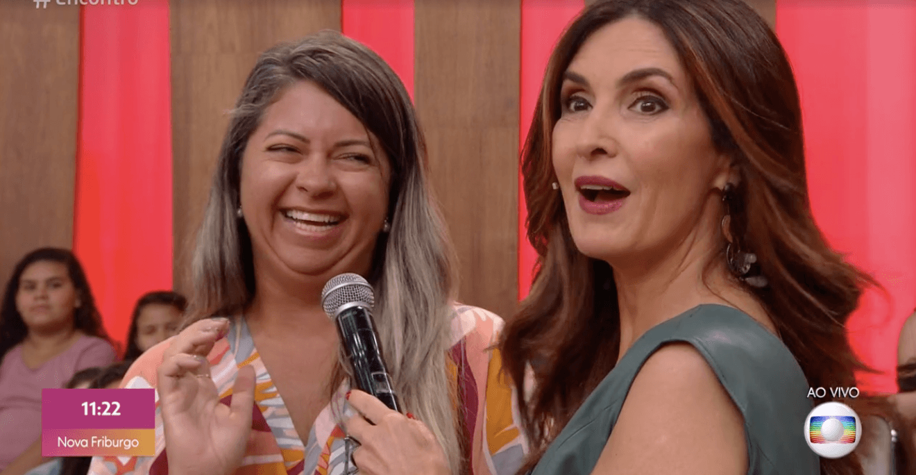 Fátima Bernardes ficou em saia justa ao vivo no "Encontro" da TV Globo Fátima Bernardes ficou em saia justa ao vivo no "Encontro" da TV Globo