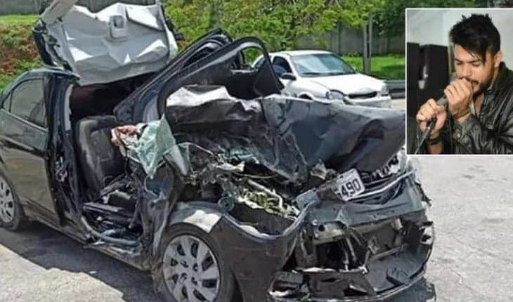 Foto de como ficou o carro do cantor sertanejo (Imagem: Reprodução) Foto de como ficou o carro do cantor sertanejo (Imagem: Reprodução)