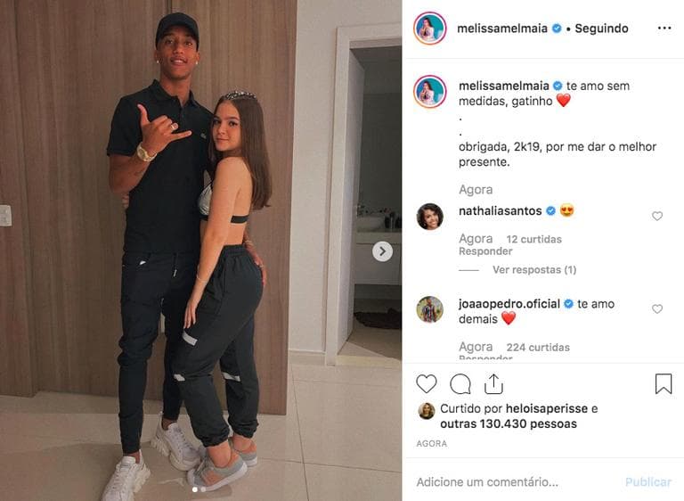 Mel Maia posa com namorado em foto no Instagram (Foto: Reprodução) Mel Maia posa com namorado em foto no Instagram (Foto: Reprodução)