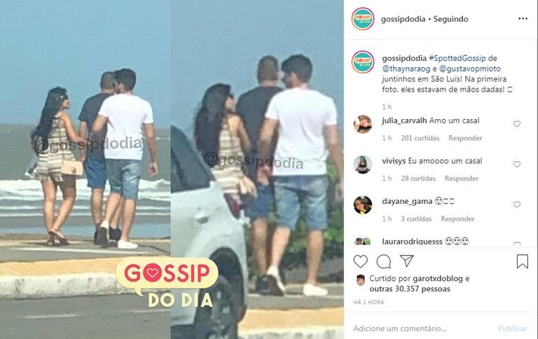Após fim do namoro, Thaynara OG e Gustavo Mioto foram flagrados em São Luís (Foto: Reprodução) Após fim do namoro, Thaynara OG e Gustavo Mioto foram flagrados em São Luís (Foto: Reprodução)