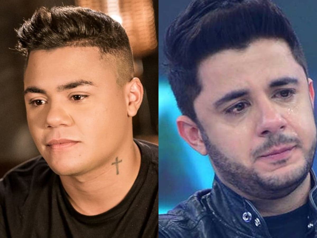 O famoso cantor sertanejo, Felipe Araújo se emocionou ao falar sobre o seu falecido irmão, Cristiano Araújo no Se Joga, da Globo (Foto: Reprodução/Montagem TV Foco) O famoso cantor sertanejo, Felipe Araújo se emocionou ao falar sobre o seu falecido irmão, Cristiano Araújo no Se Joga, da Globo (Foto: Reprodução/Montagem TV Foco)
