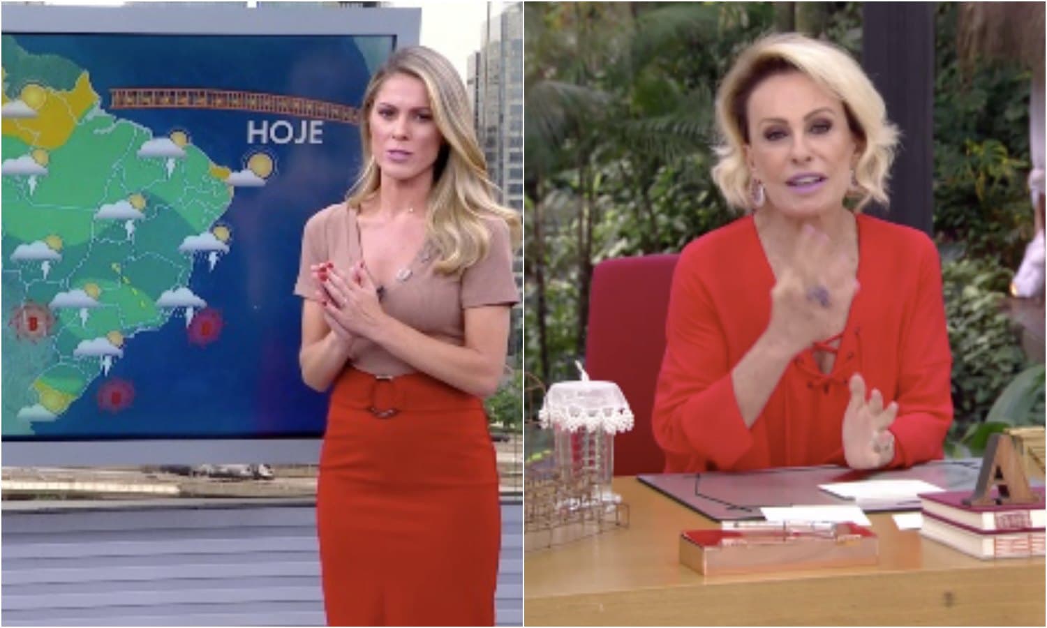 Ana Maria Braga interrompe Mais Você para boletim da Globo. Foto: Reprodução Ana Maria Braga interrompe Mais Você para boletim da Globo. Foto: Reprodução