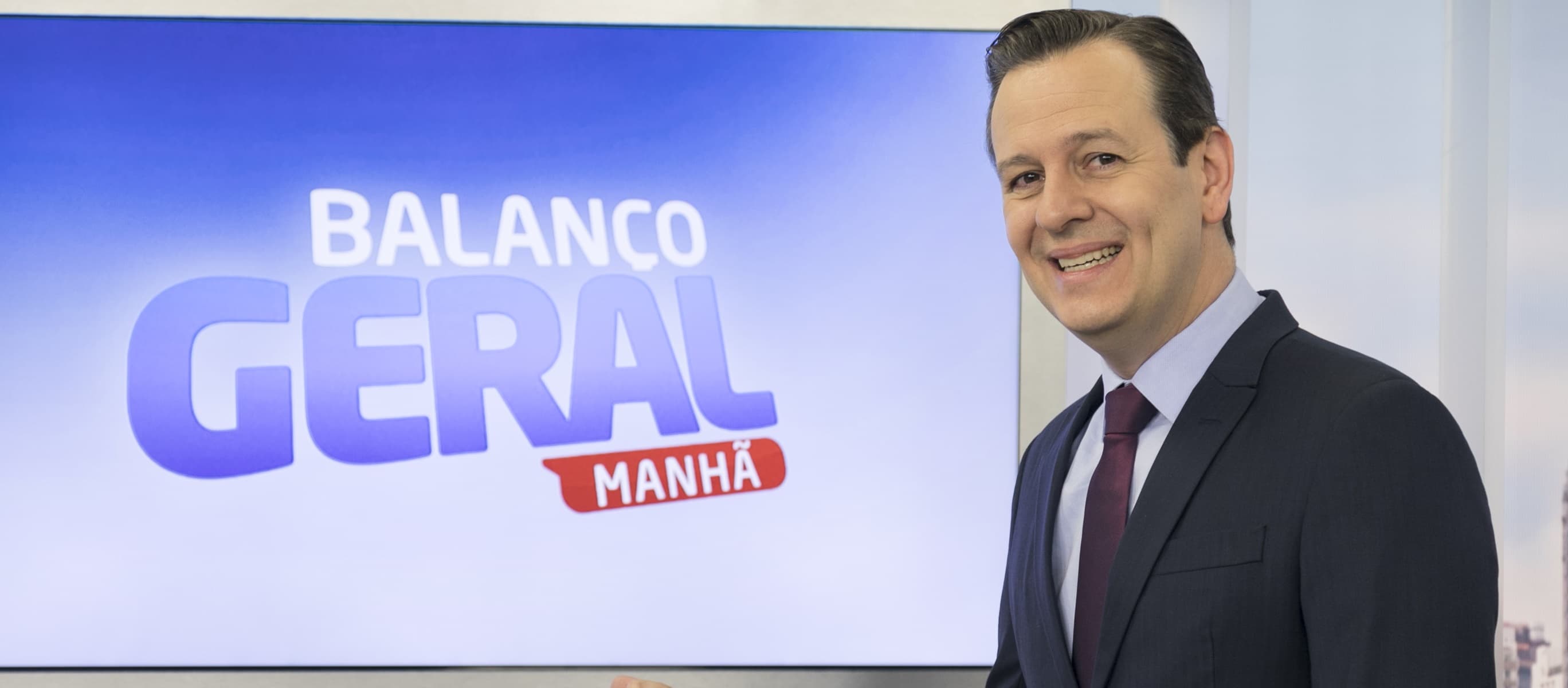 Celso Zucatelli no estúdio do Balanço Geral Manhã (foto: divulgação/Record) Celso Zucatelli no estúdio do Balanço Geral Manhã (foto: divulgação/Record)