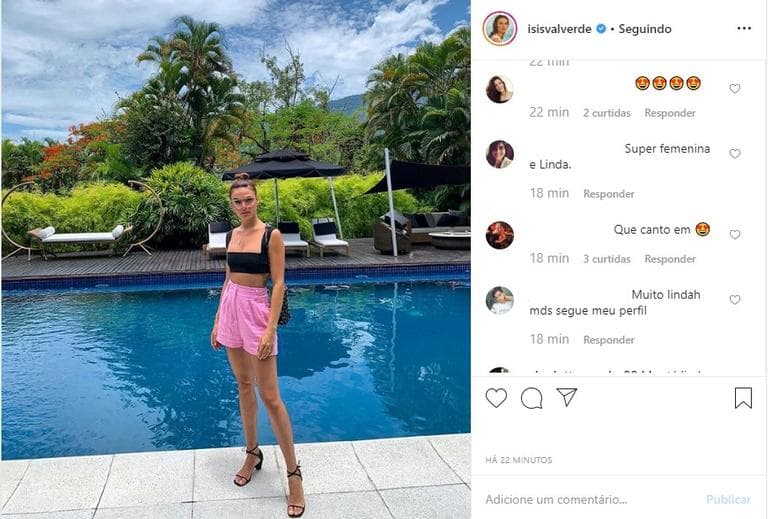 Isis Valverde curtindo momento de férias (Reprodução/Instagram) Isis Valverde curtindo momento de férias (Reprodução/Instagram)