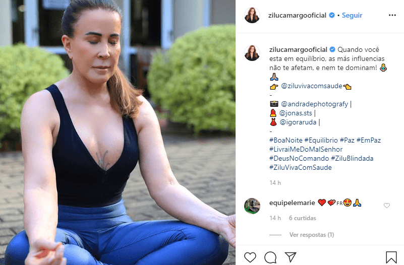 Zilu Godoi arrancou elogios dos seguidores (Foto: Reprodução/ Instagram) Zilu Godoi arrancou elogios dos seguidores (Foto: Reprodução/ Instagram)