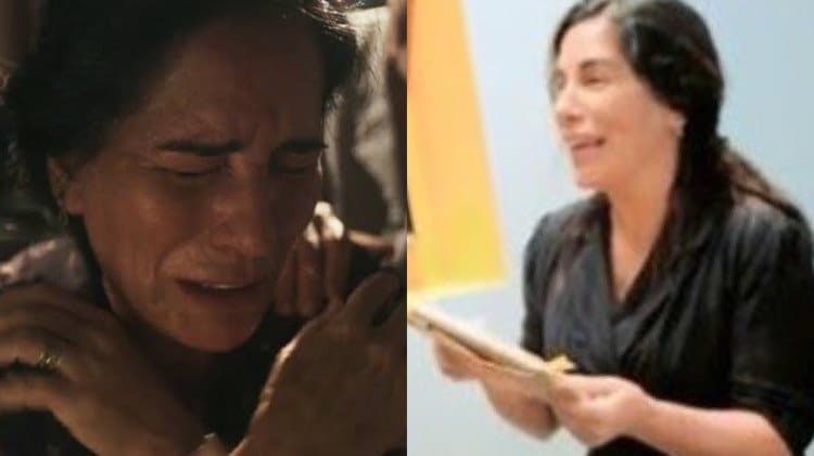 Gloria Pires surge com rosto inchado nos bastidores da Globo após cenas fortes de Éramos Seis: "Chega de chorar"